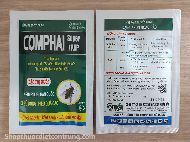 thuoc-diet-ruoi-comphai-super-11wp-goi-20g